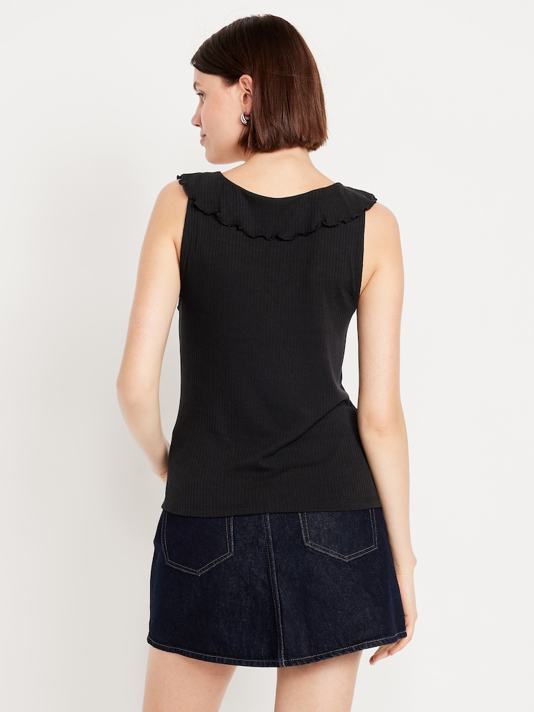 Sleeveless Ruffle Top
