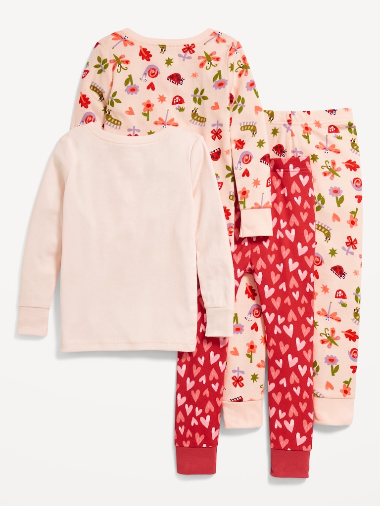 Snug-Fit Printed Pajama 4-Piece for Toddler & Baby