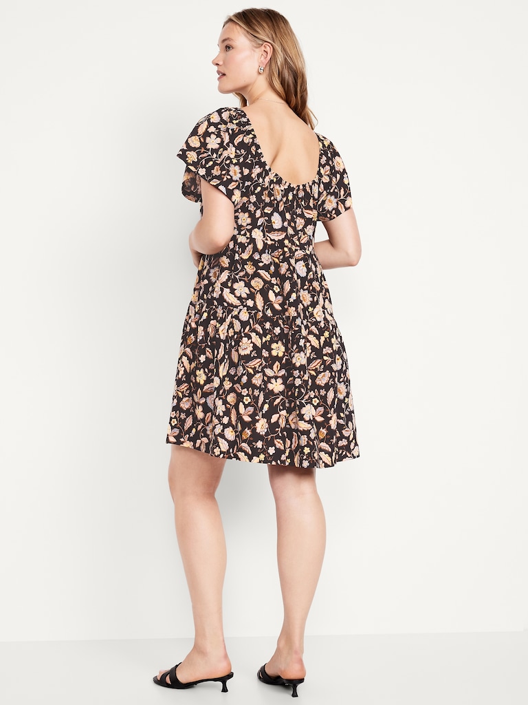 Mini Floral Swing Dress