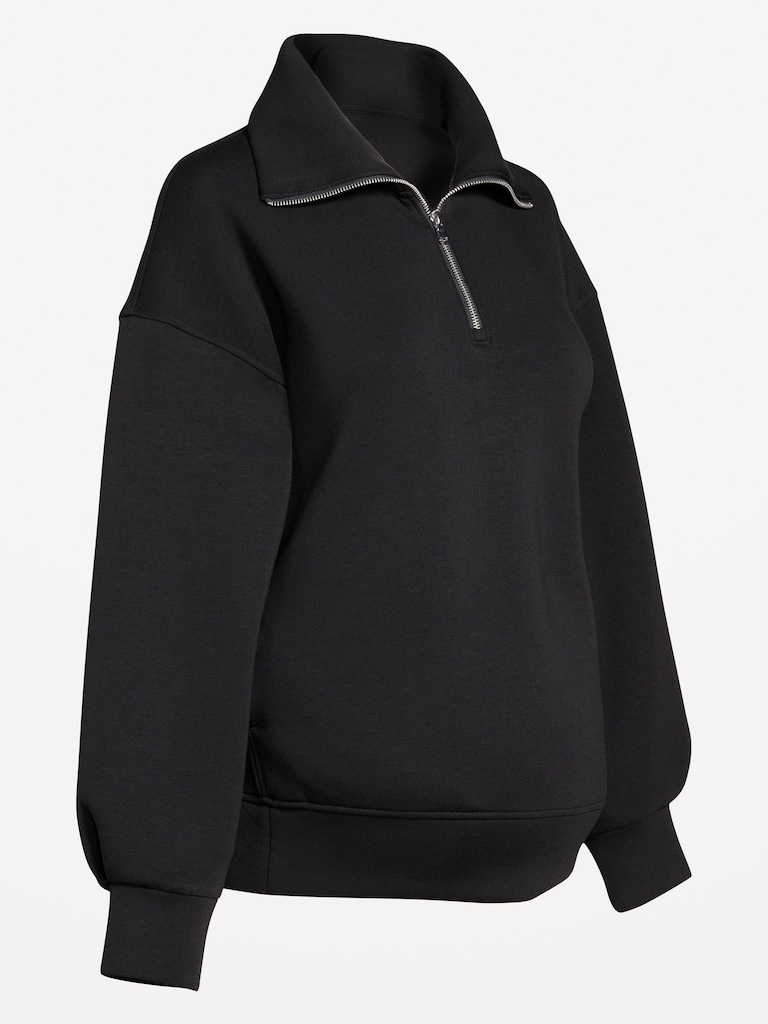 Maternity Bounce Fleece Half-Zip Pullover