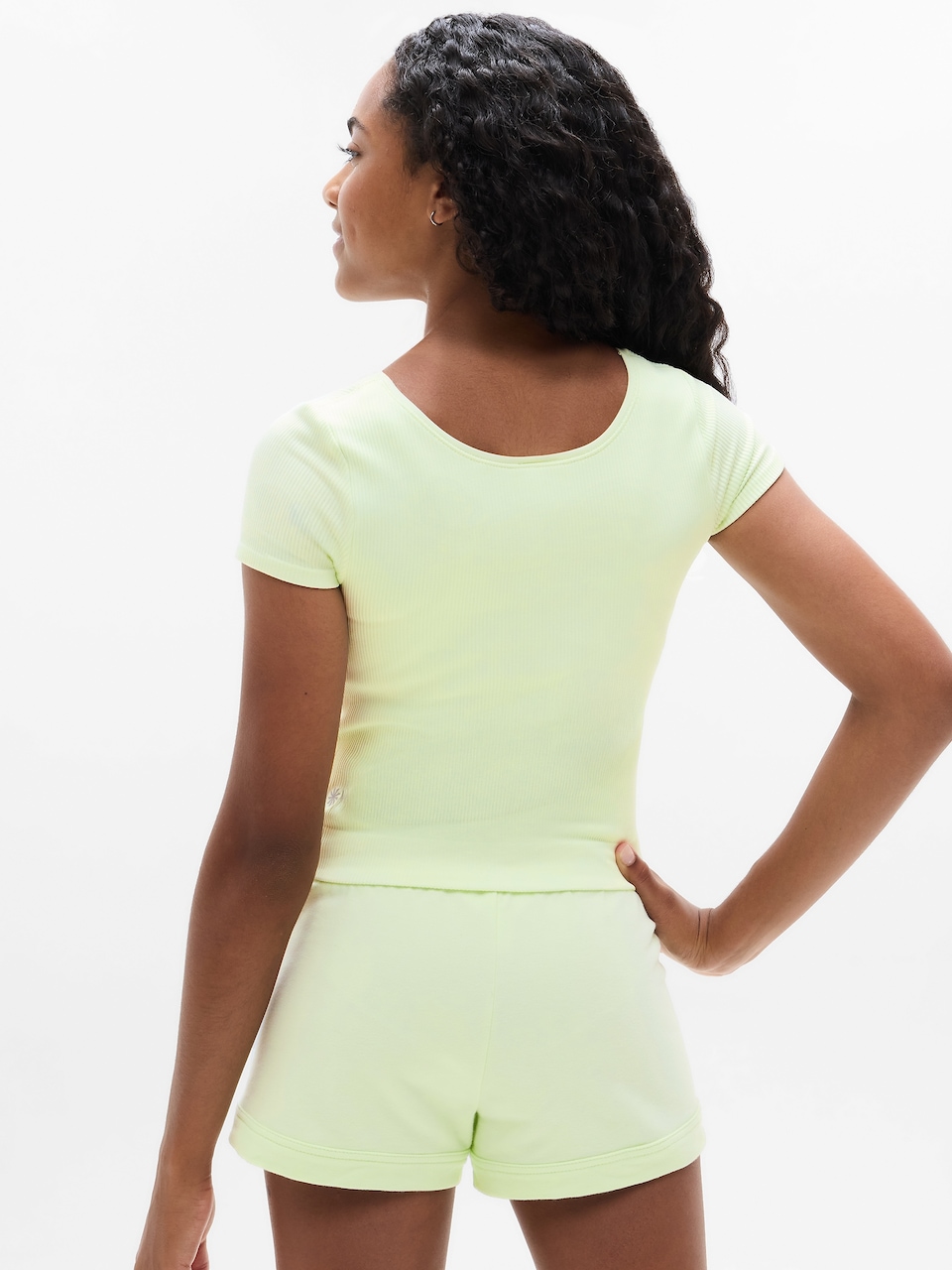 Athleta Girl Rise Above Rib Crop Tee
