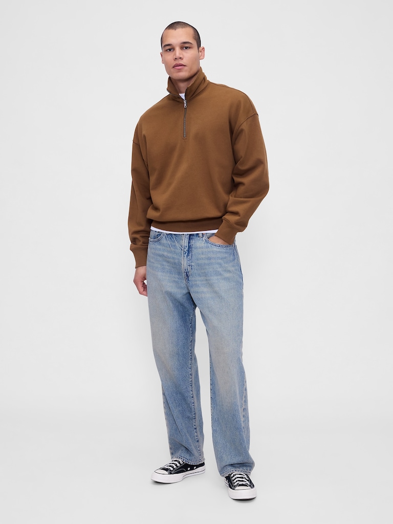 Heavyweight Oversized Quarter-Zip Pullover