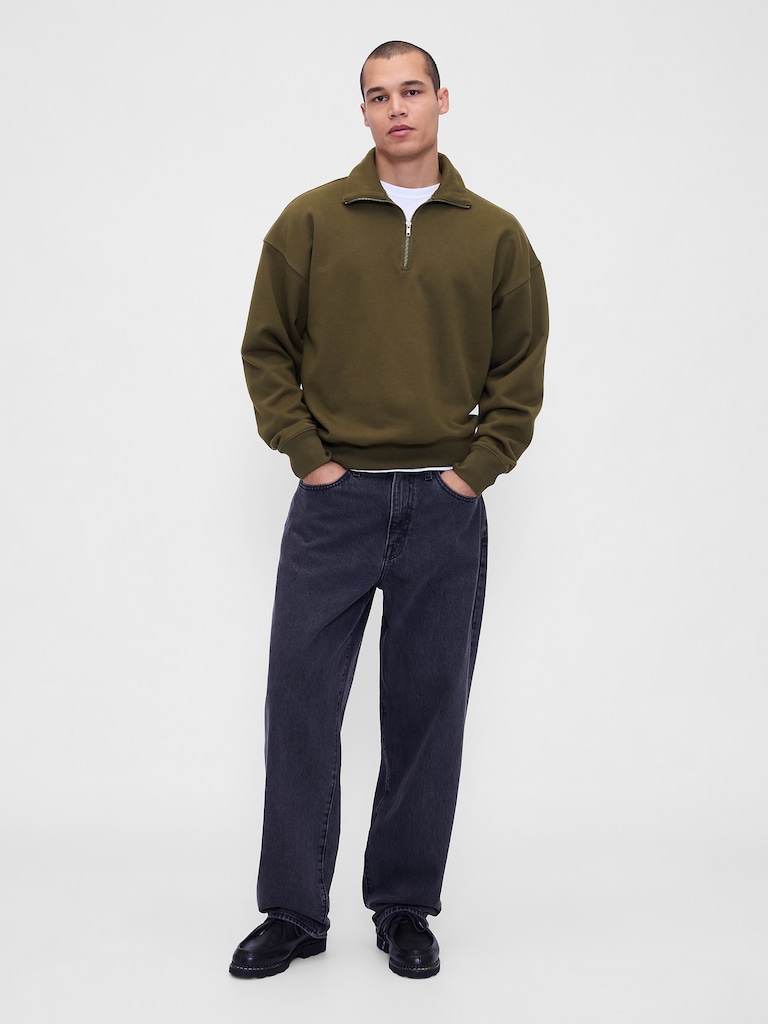 Heavyweight Oversized Quarter-Zip Pullover