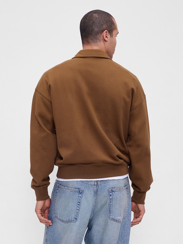 Heavyweight Oversized Quarter-Zip Pullover