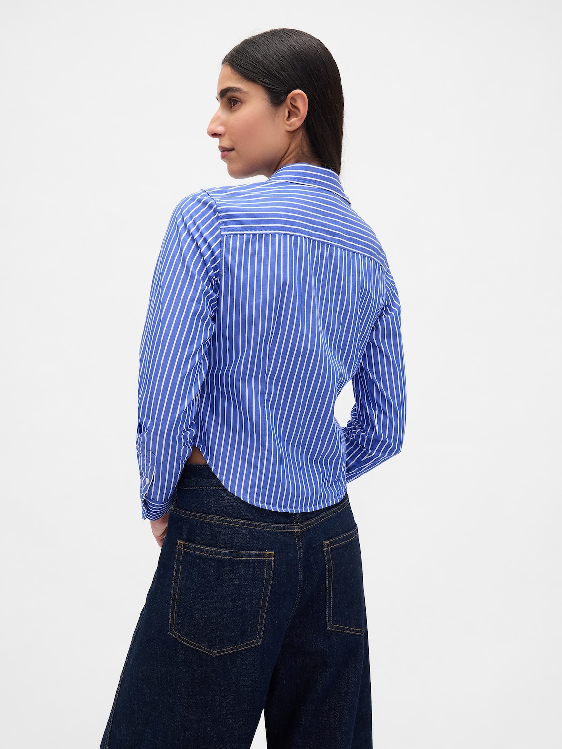 Organic Cotton Fitted Crop Shirt