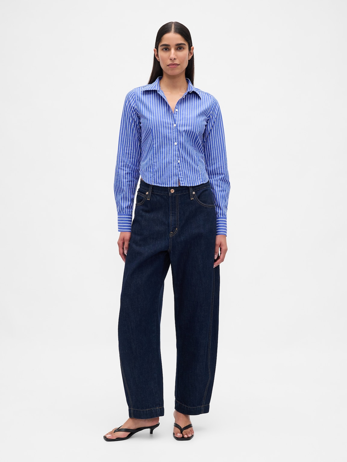 Organic Cotton Fitted Crop Shirt