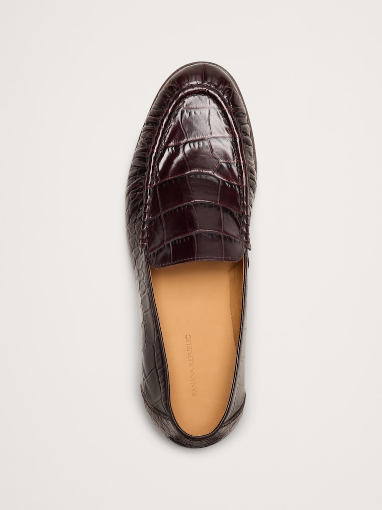 Leather Moc-Toe Loafer