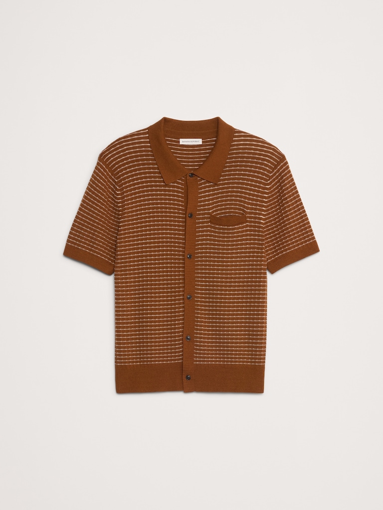 Stripe Cotton Resort Shirt