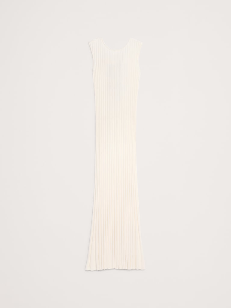 Sculpted Ribbed Backless Maxi Dress