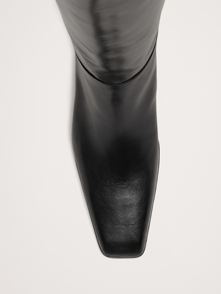 Italian Leather Knee-High Boot