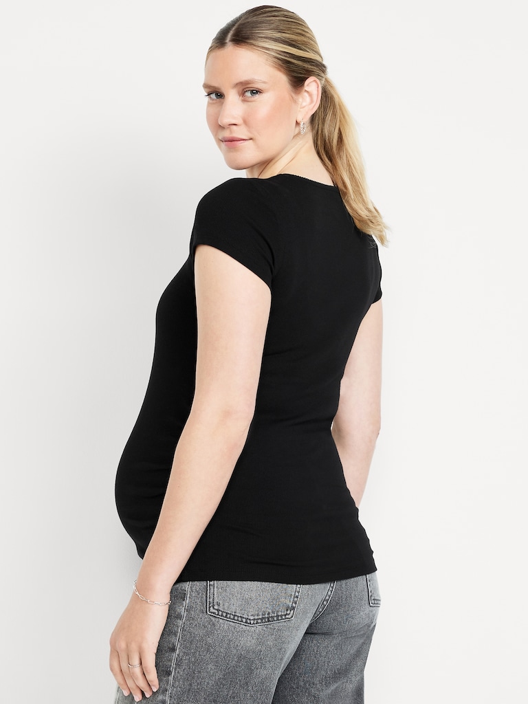Maternity Trapeze-Neck T-Shirt