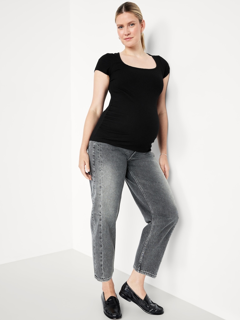 Maternity Trapeze-Neck T-Shirt