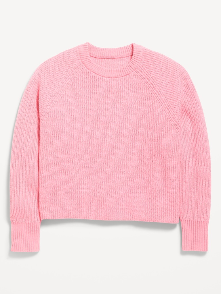 SoSoft Long-Sleeve Ribbed Sweater for Girls