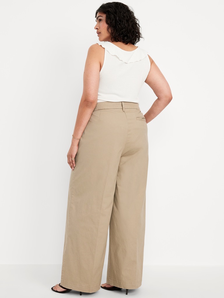 Extra High-Waisted Super Wide-Leg Chino Pants
