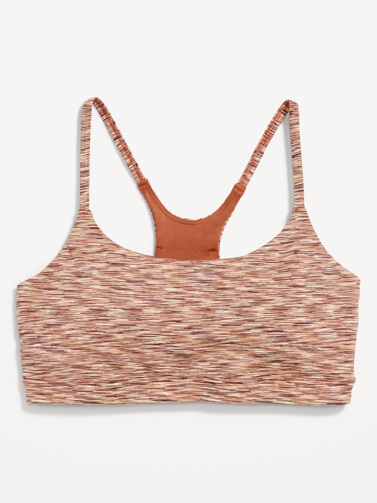 Light Support Space-Dye Racerback Sports Bra