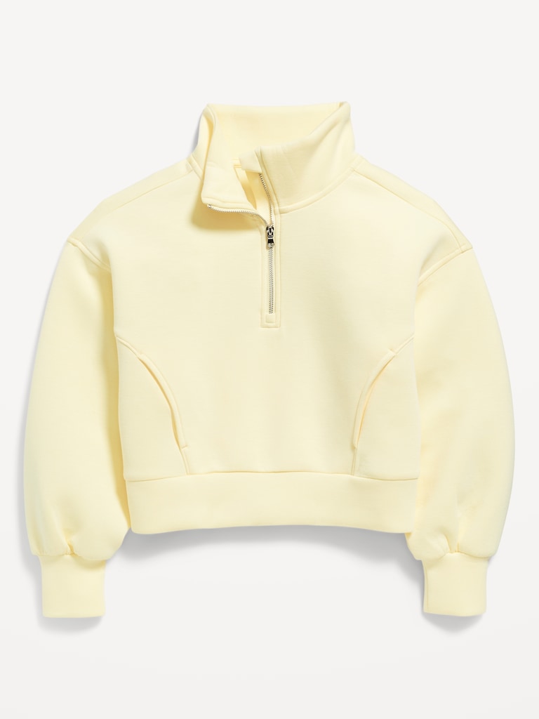 Half-Zip Bounce Fleece Pullover Sweatshirt for Girls
