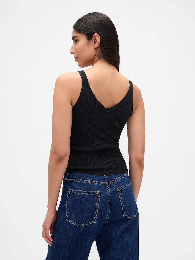 Rib Sweater Tank Top