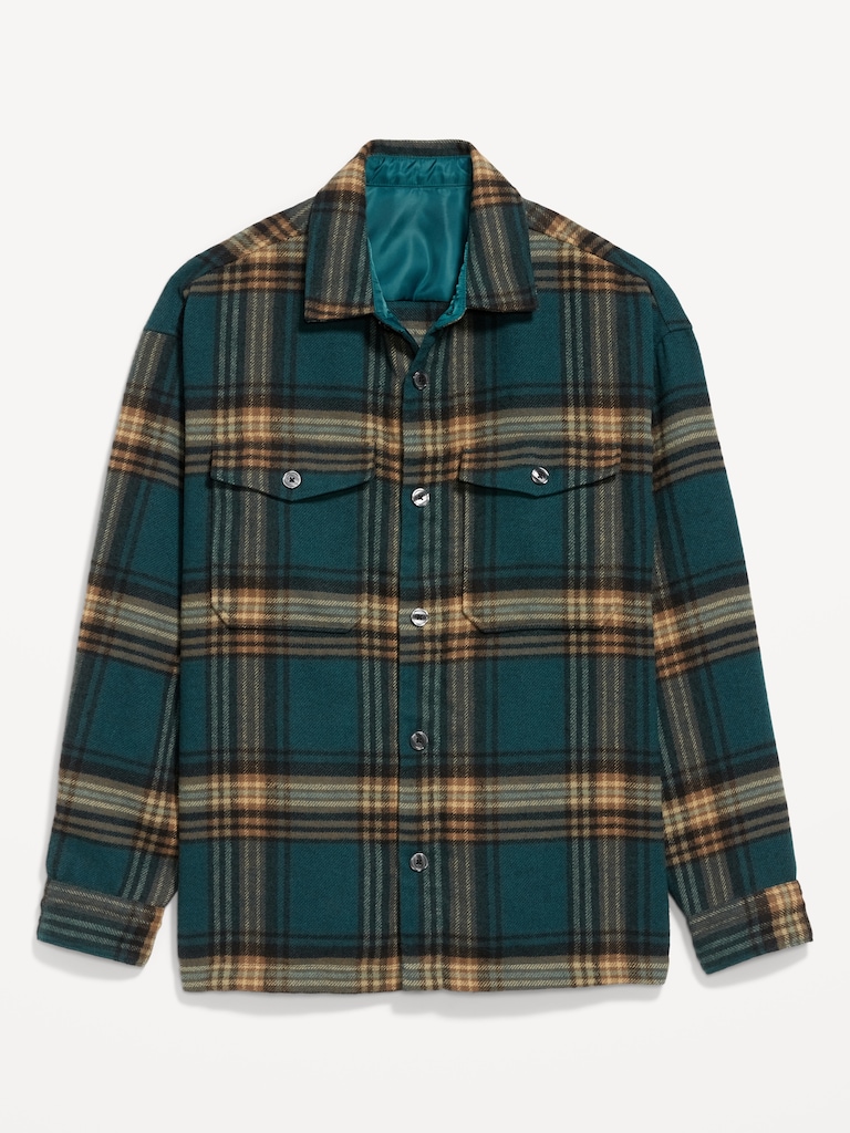 Oversized Heavyweight Plaid Flannel Shirt