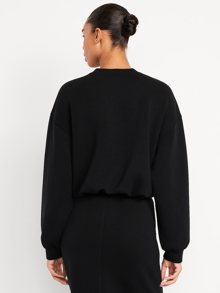 Bounce Fleece Bubble-Hem Sweatshirt