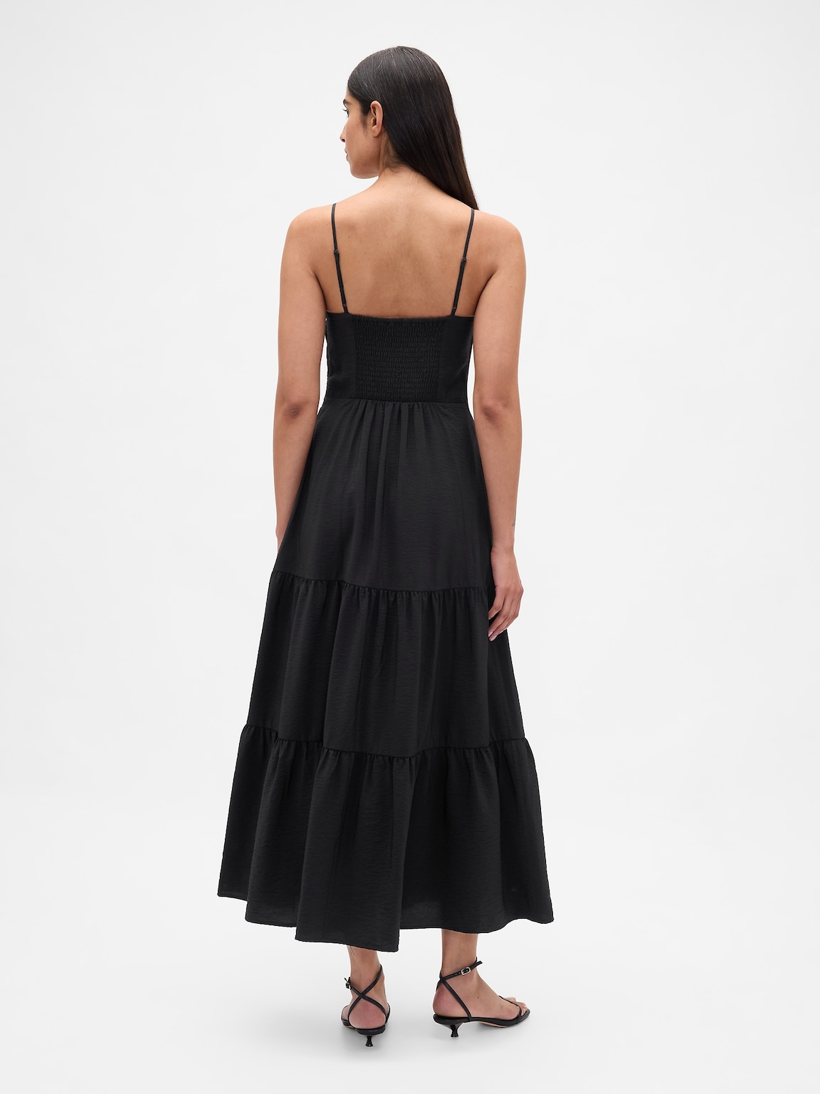 Tie-Front Tiered Maxi Dress