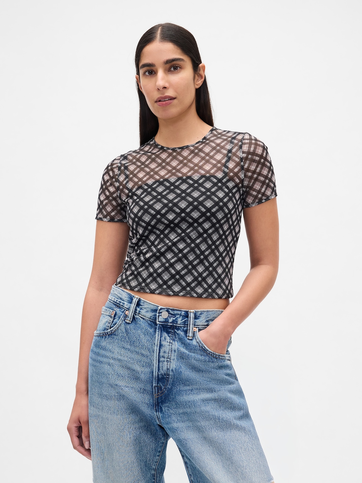 Mesh Crop T-Shirt