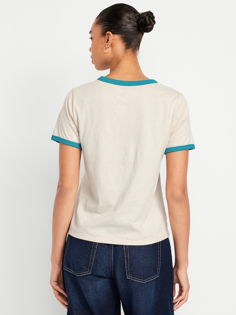 Miami Dolphins EveryWear Crew-Neck Ringer T-Shirt