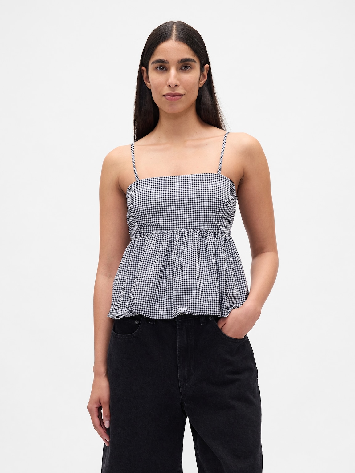 Poplin Bubble Top