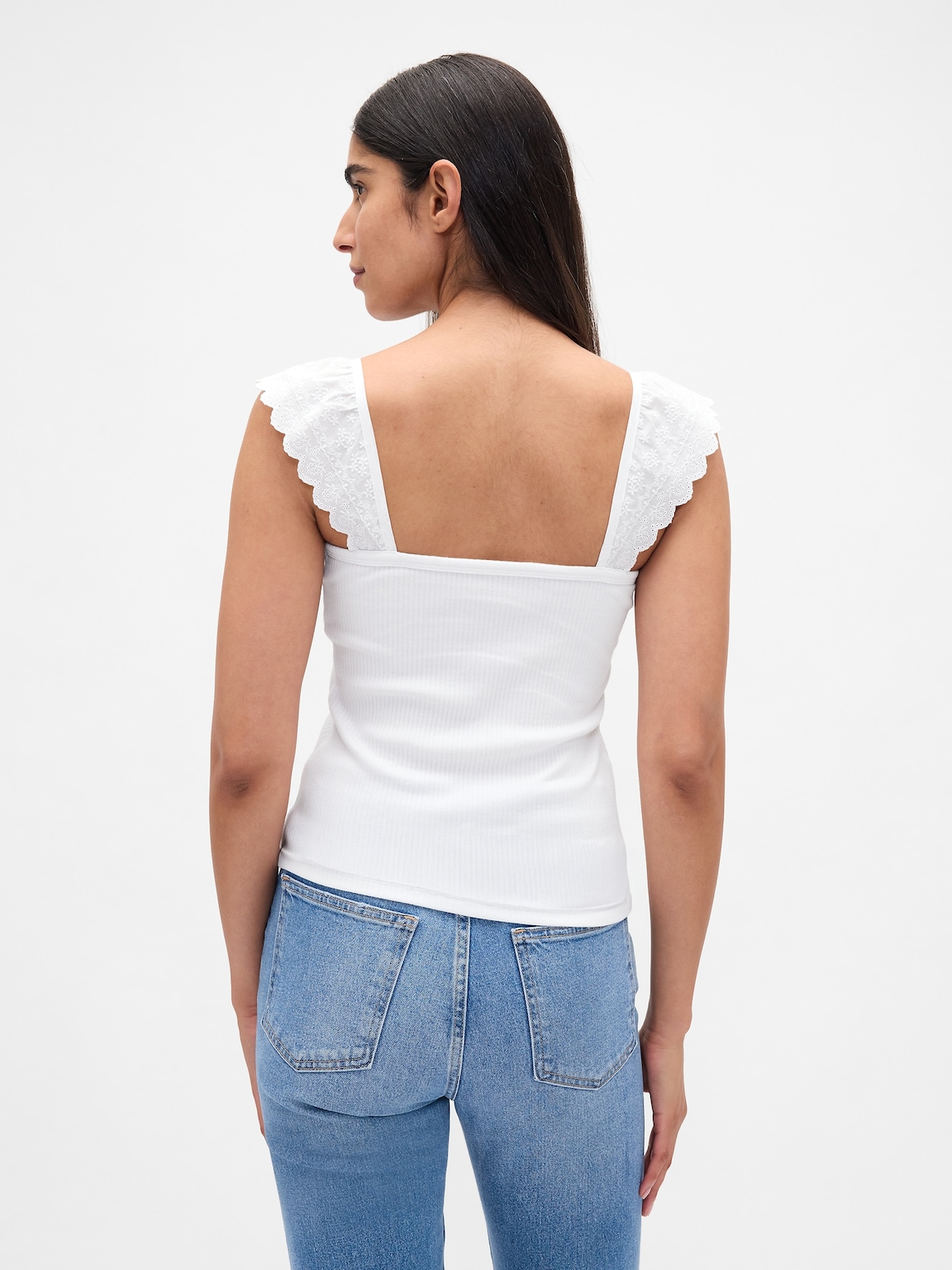 Modern Rib Flutter Tank Top