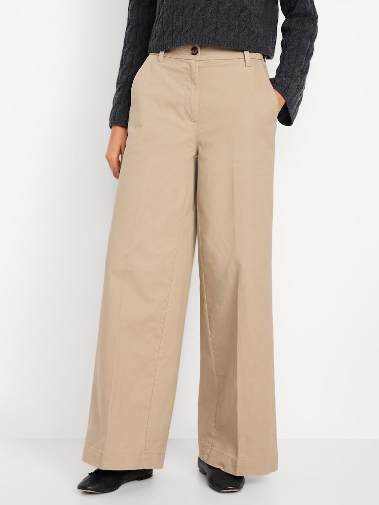 Extra High-Waisted Super Wide-Leg Chino Pants