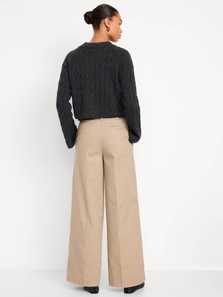 Extra High-Waisted Super Wide-Leg Chino Pants