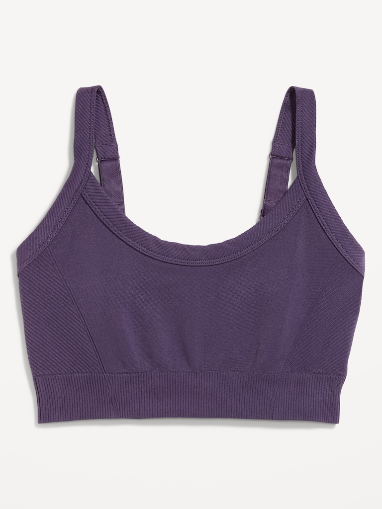 Light Support Fluid Seamless Ribbed Sports Bra