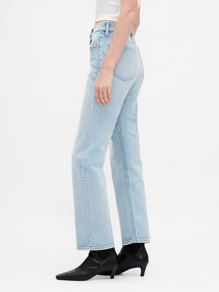 High Rise '90s Slim Straight Crop Jeans