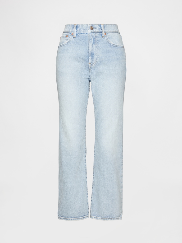 High Rise '90s Slim Straight Crop Jeans
