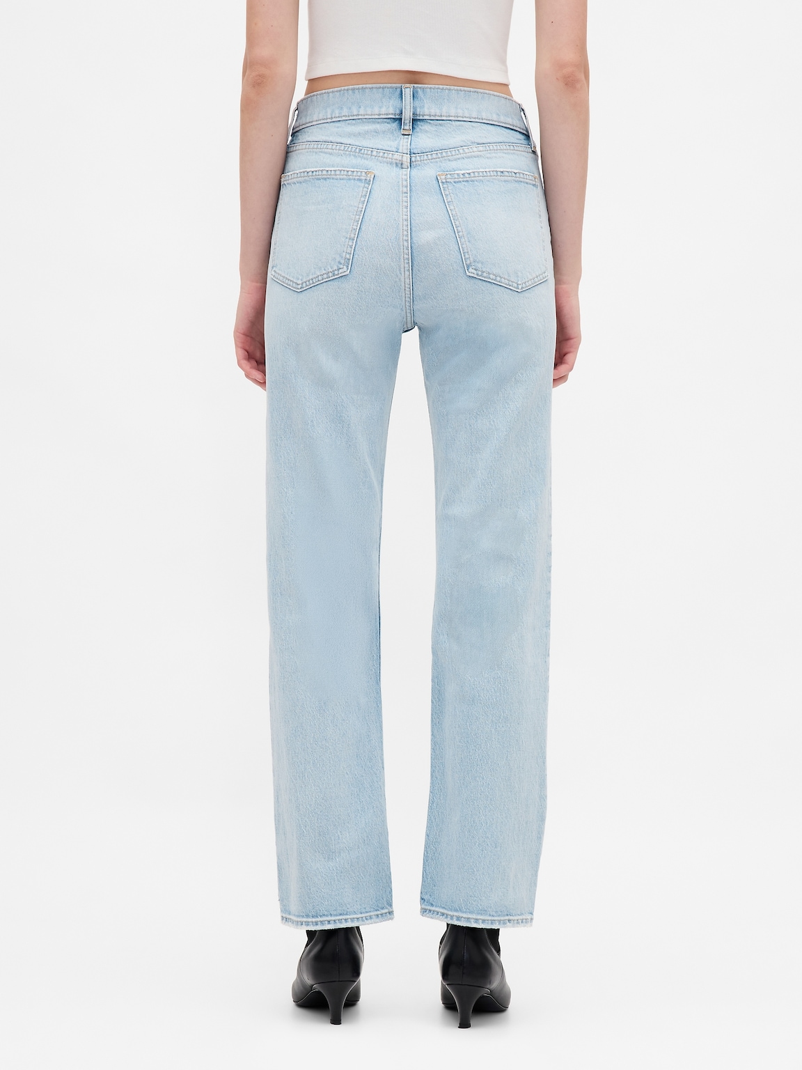 High Rise '90s Slim Straight Crop Jeans