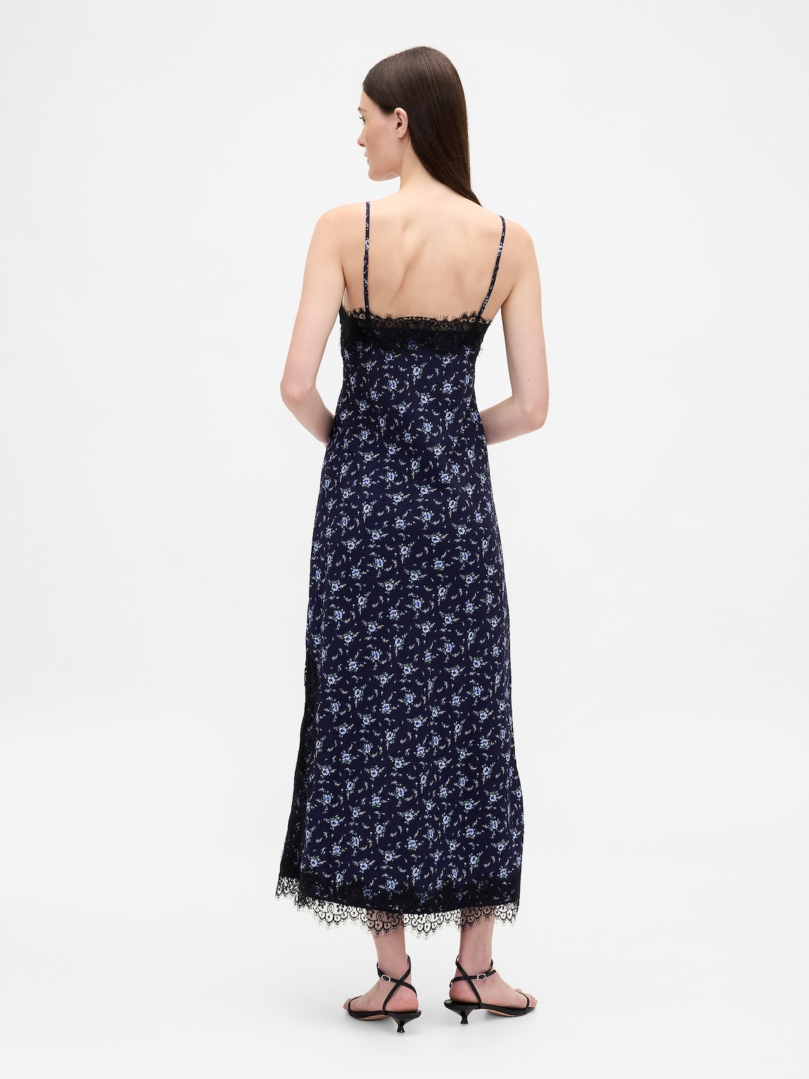 Lace-Trim Maxi Slip Dress