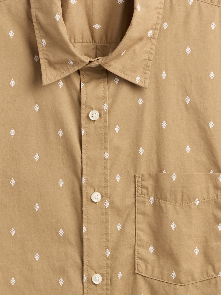 Stretch Poplin Shirt in Standard Fit