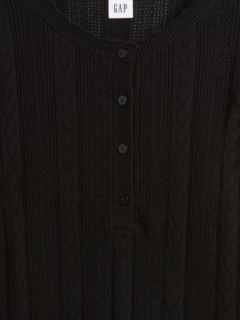 Pointelle Henley Top