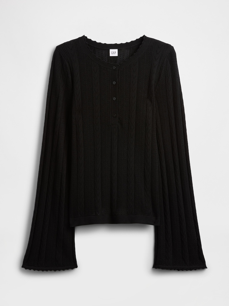 Pointelle Henley Top