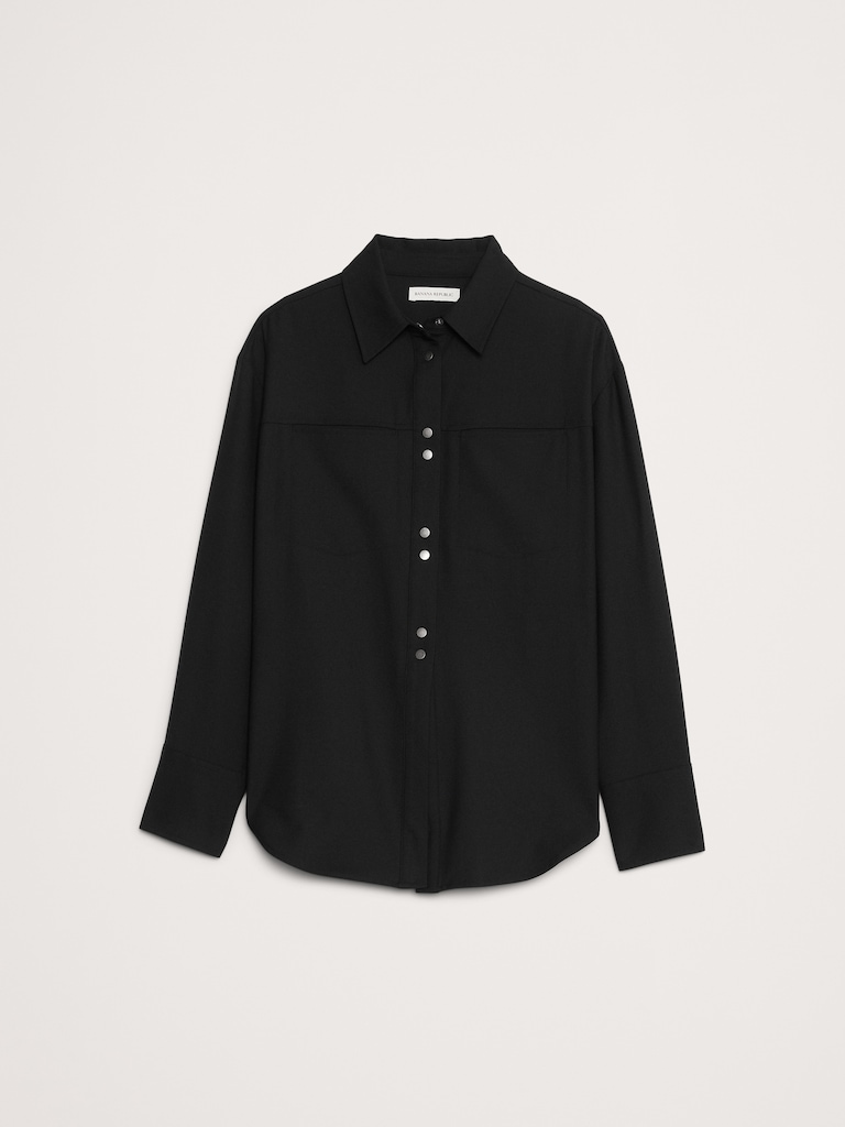 Stretch-Flannel Cinch-Back Shirt