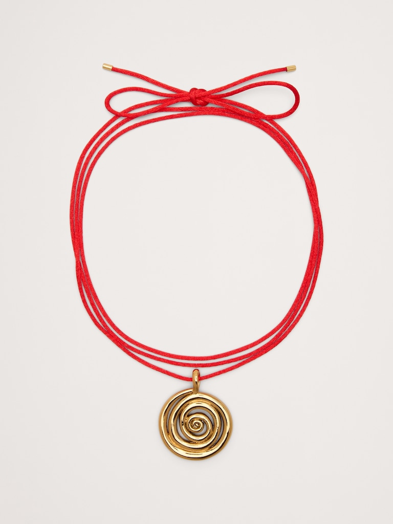 Spiral On A String Necklace by Anni Lu