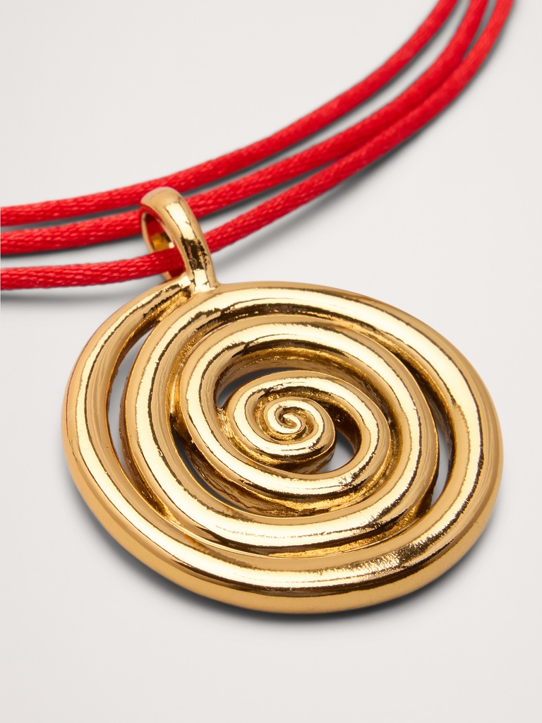 Spiral On A String Necklace by Anni Lu