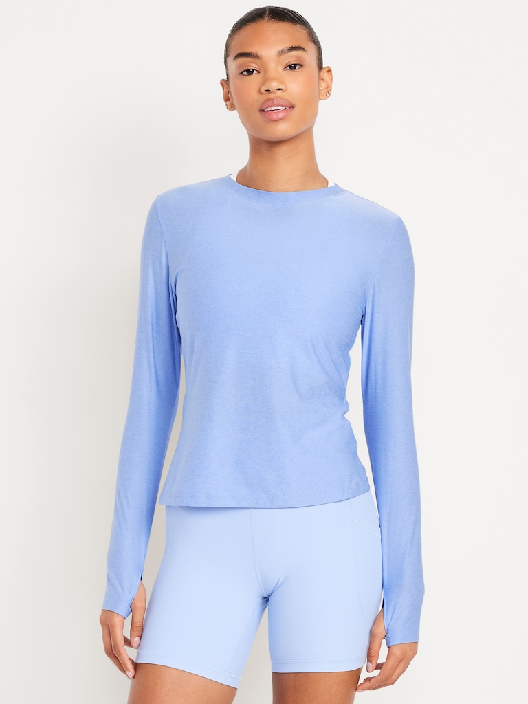 CloudMotion Keyhole Wrap Back Top