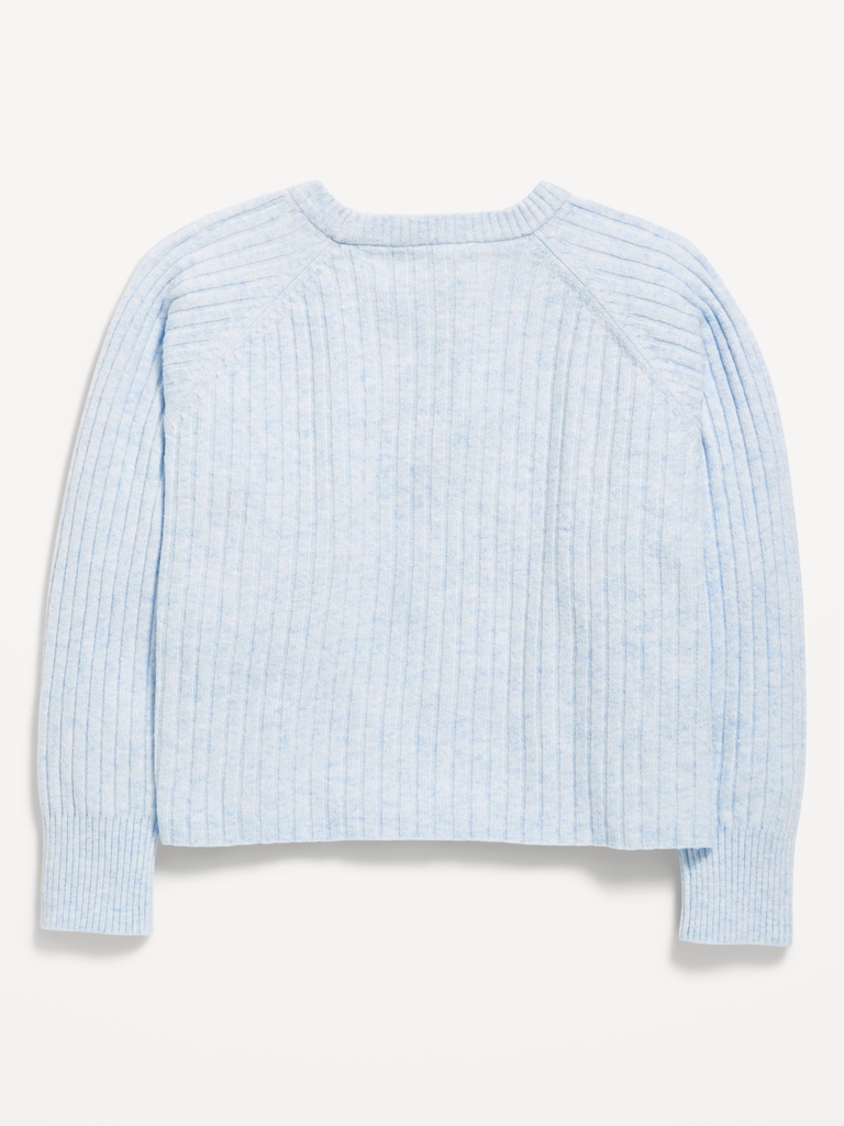 SoSoft Long-Sleeve Ribbed Sweater for Girls