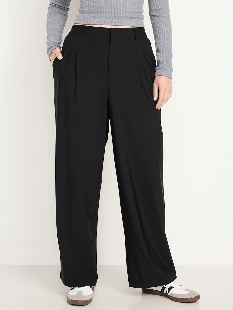 High-Waisted SleekTech Trouser Pants