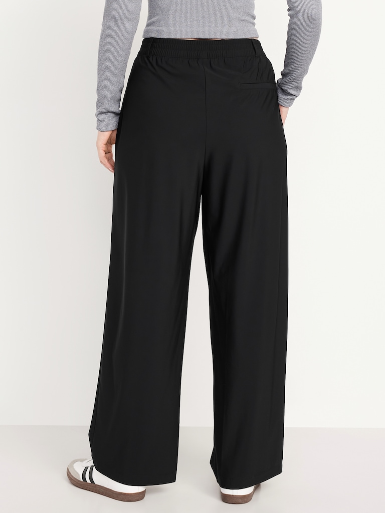 High-Waisted SleekTech Trouser Pants