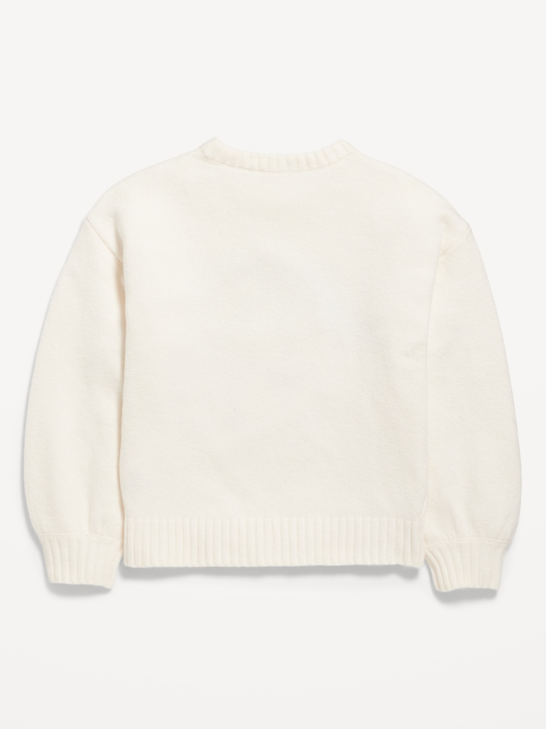 Oversized Crew-Neck Sweater for Girls