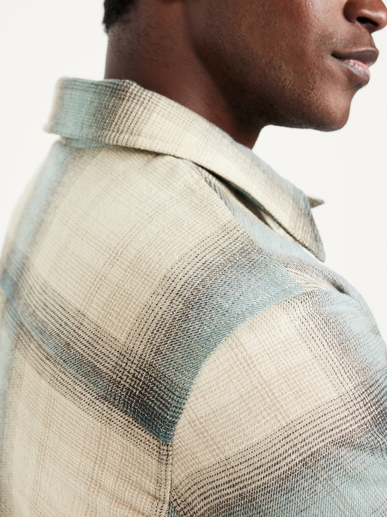 Insulated Cropped Flannel Shacket