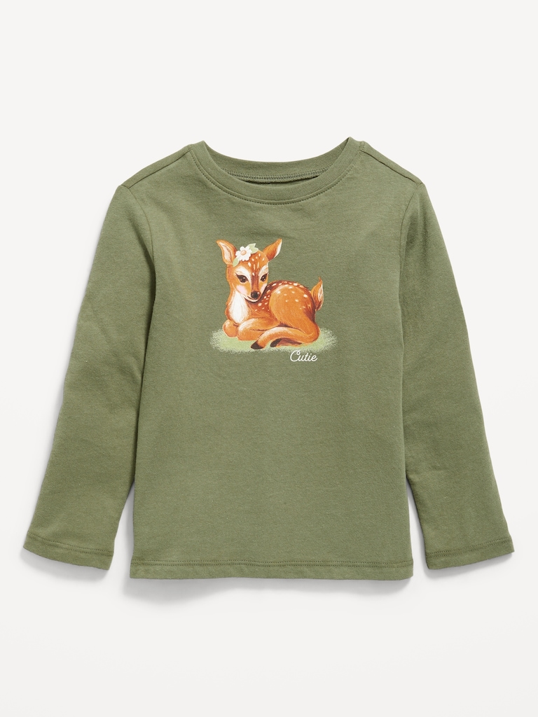 Long-Sleeve Graphic T-Shirt for Toddler Girls