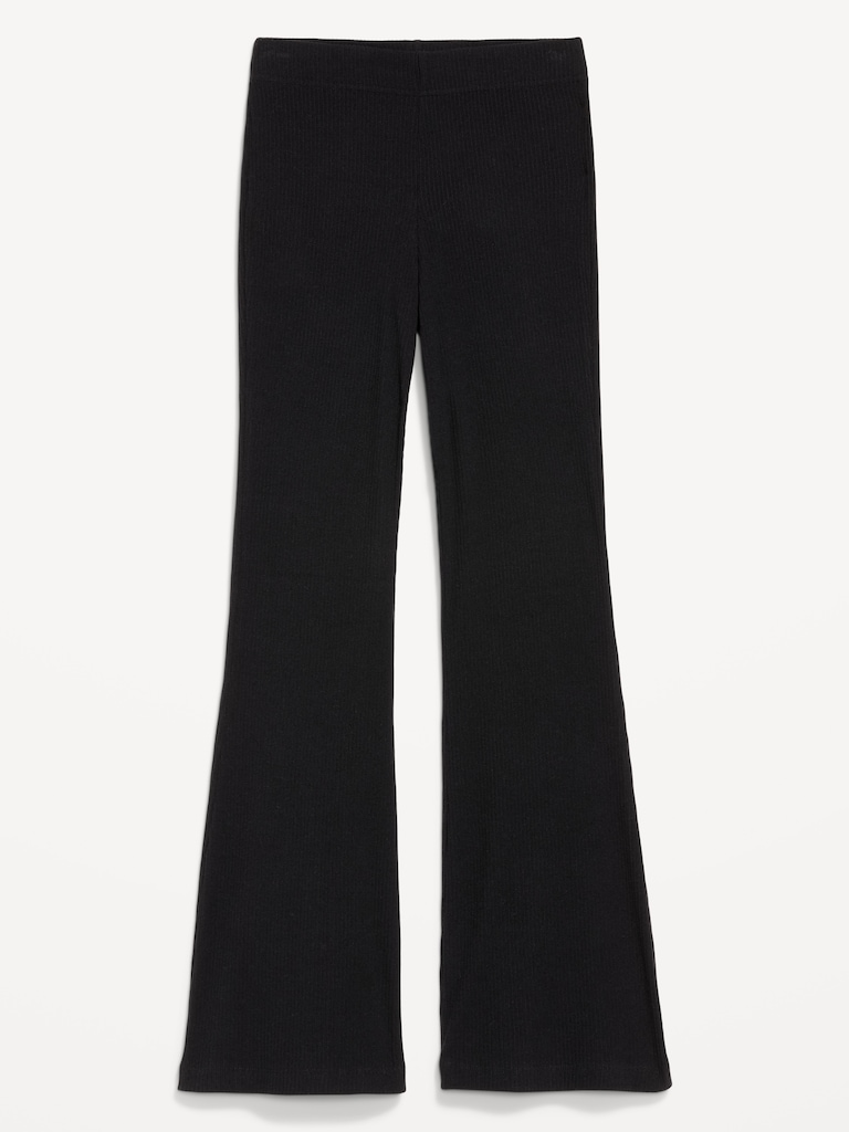 High-Waisted Fashion Ribbed Flare Leggings