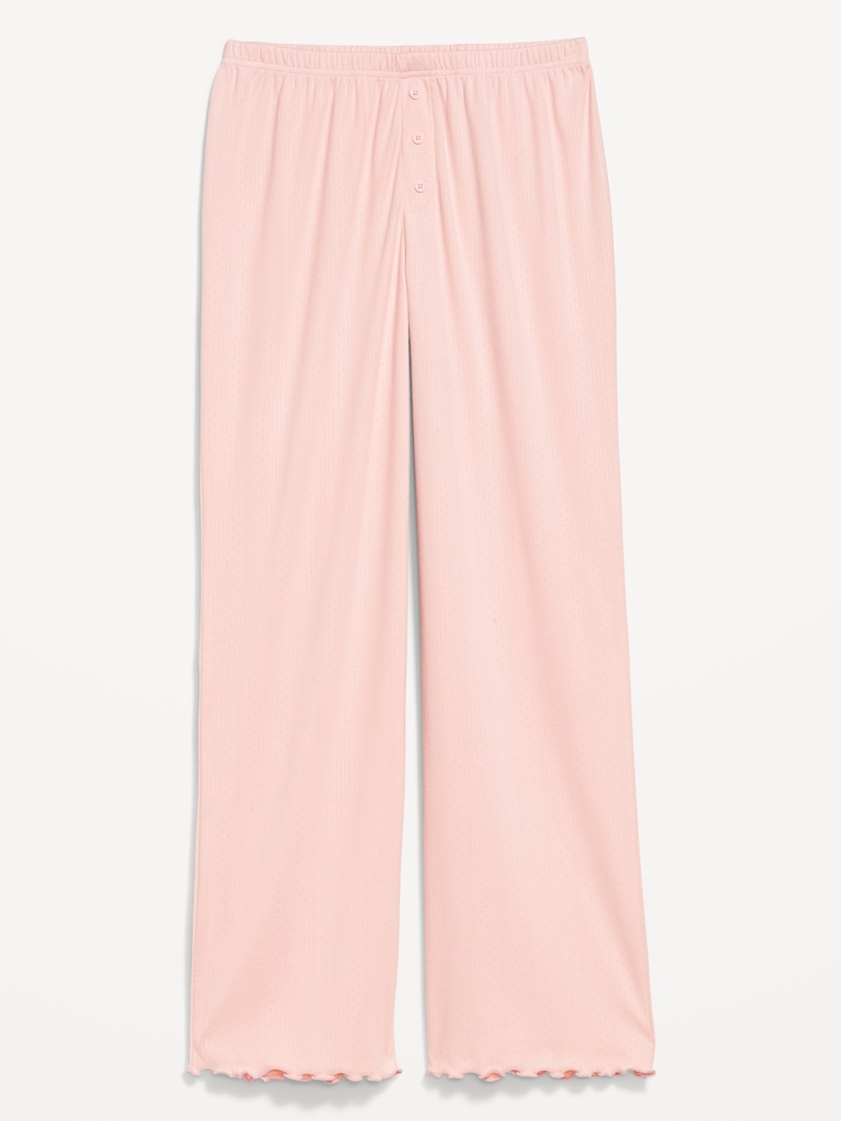 High-Waisted Cozy Rib Pajama Pants